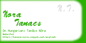 nora tanacs business card