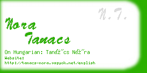 nora tanacs business card